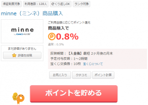 ポイントタウンminne
