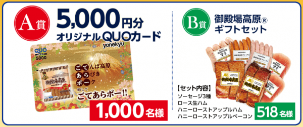 米久 春の5,000円QUOカードが当たる！キャンペーン (2)